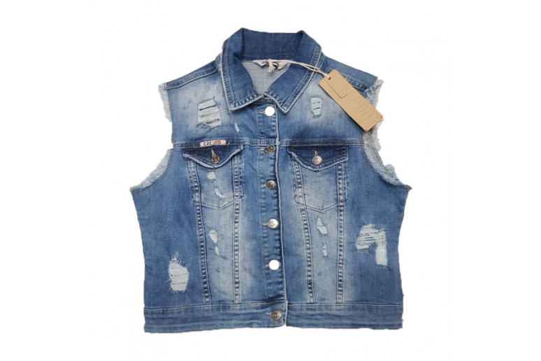 Джинсовая жилетка Cracpot jeans 6269b