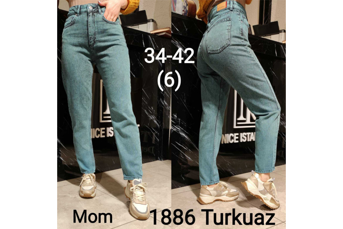 Фото Джинси жіночі IT'S BASIC JEANS 1886 МОМ Туреччина from official site OSKAR™