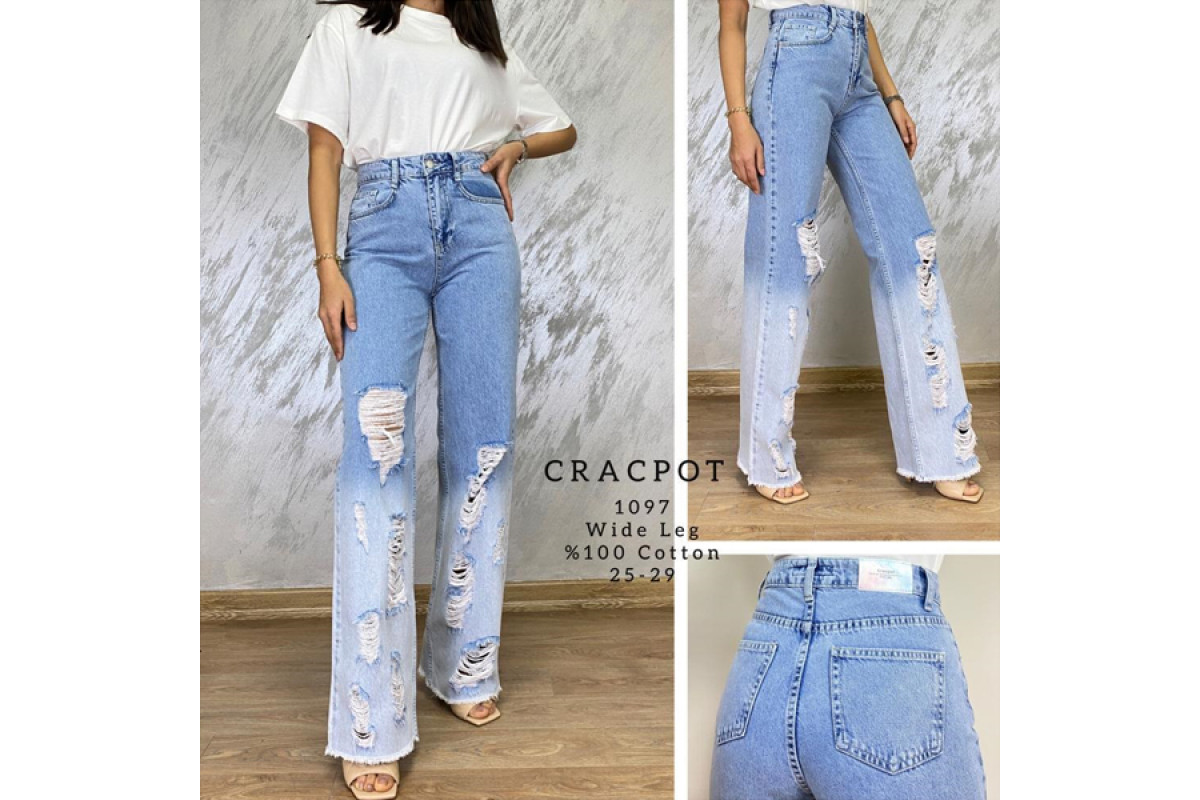 Фото Джинсы женские CRACPOT JEANS 1097 WIDE LEG Турция from official site OSKAR™