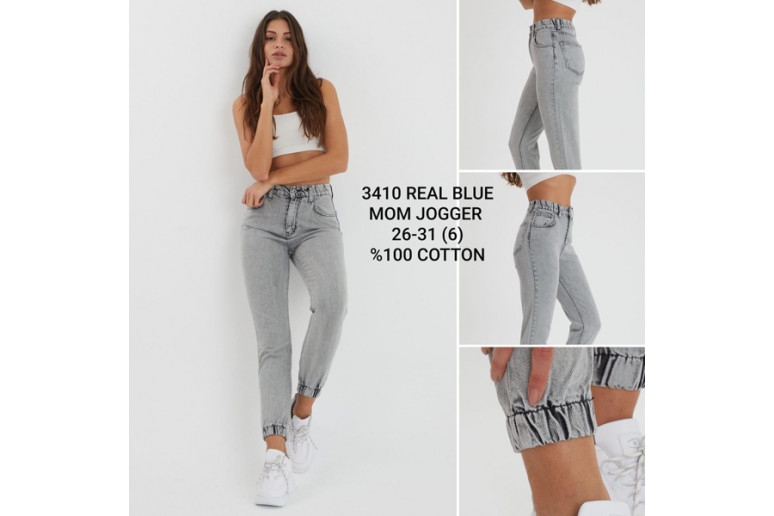 Джинсы женские REAL BLUE JEANS 3410 MOM JOGGER Турция