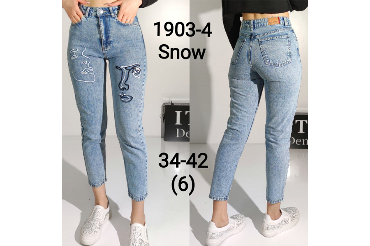 Фото Джинсы женские IT'S BASIC JEANS 1903-4 MOM Турция from official site OSKAR™