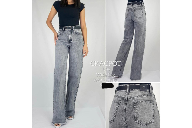 Джинсы женские CRACPOT JEANS 1009-1 WIDE LEG MOM Турция
