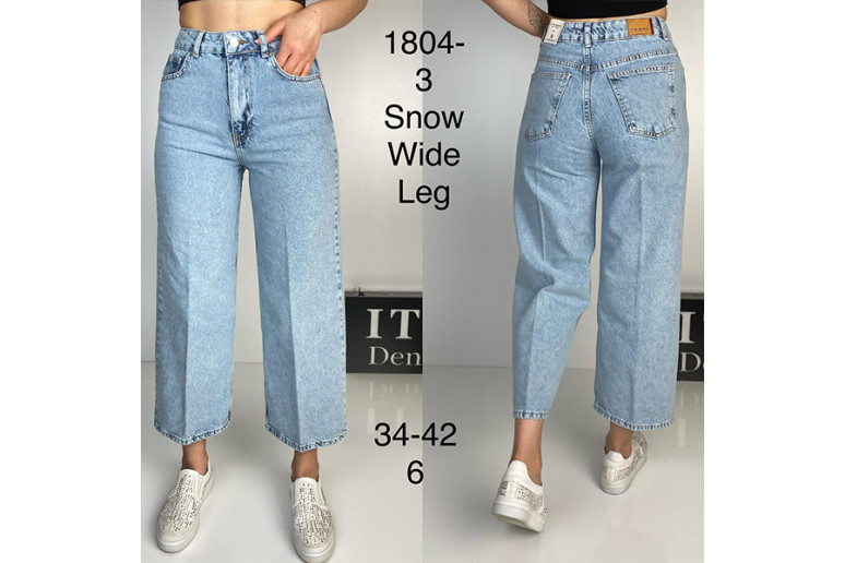 Джинсы женские IT'S BASIC JEANS 1804 WIDE LEG Турция