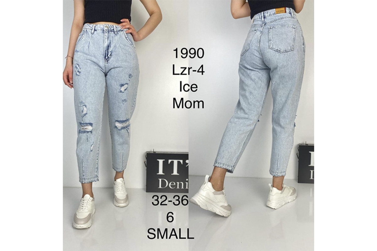 Фото Джинсы женские IT'S BASIC JEANS 1990 MOM Турция from official site OSKAR™