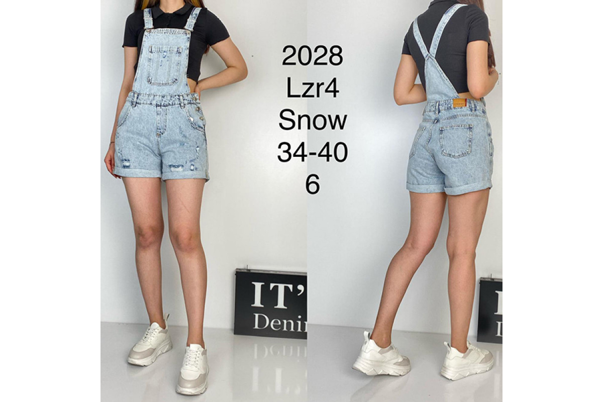 Фото Шорти-комбінезон жіночий IT'S BASIC JEANS 2028 from official site OSKAR™