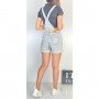 Фото 3 Шорти-комбінезон жіночий IT'S BASIC JEANS 2028S from official site OSKAR™