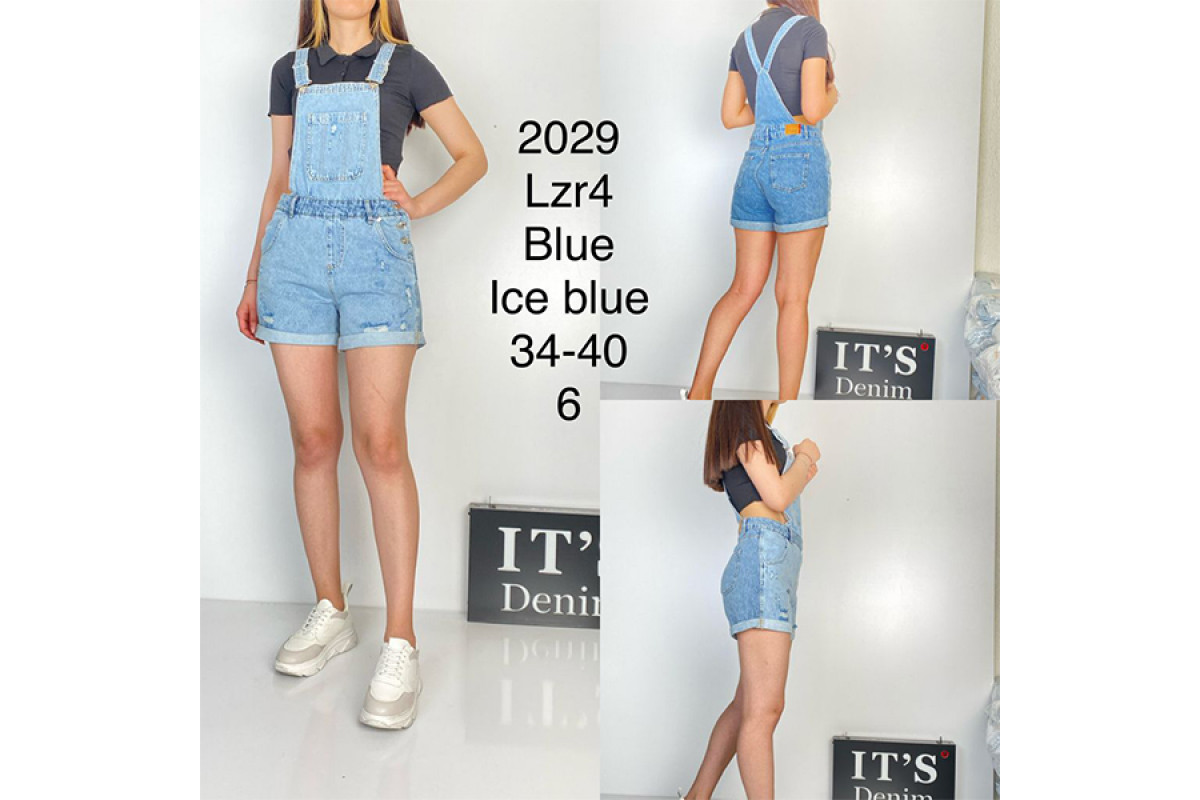 Фото Шорти-комбінезон жіночий IT'S BASIC JEANS 2029 from official site OSKAR™