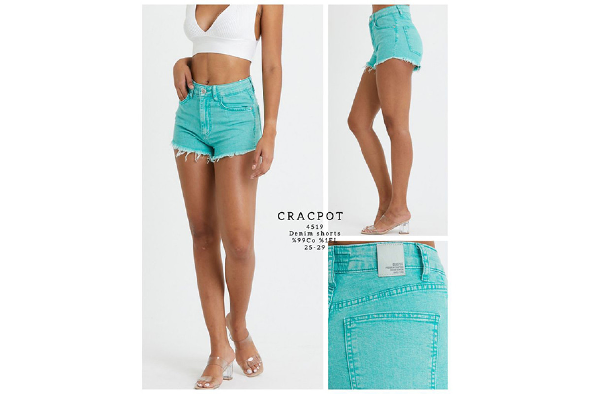 Фото Шорты женские CRACPOT JEANS 4519-1 МОМ Турция from official site OSKAR™