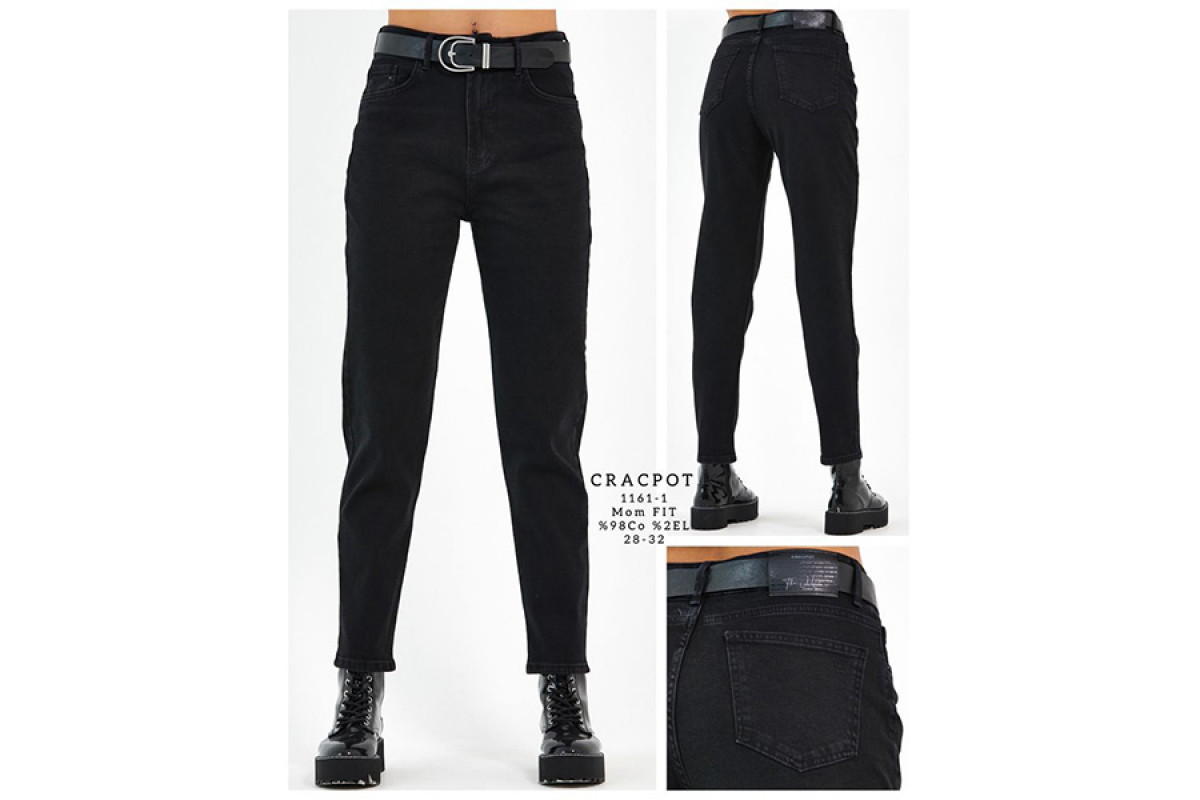 Фото Джинсы женские CRACPOT JEANS 1161-1 MOM Турция from official site OSKAR™