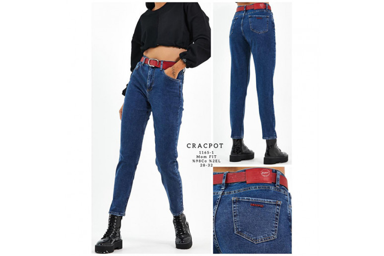 Джинсы женские CRACPOT JEANS 1165-1 MOM Турция