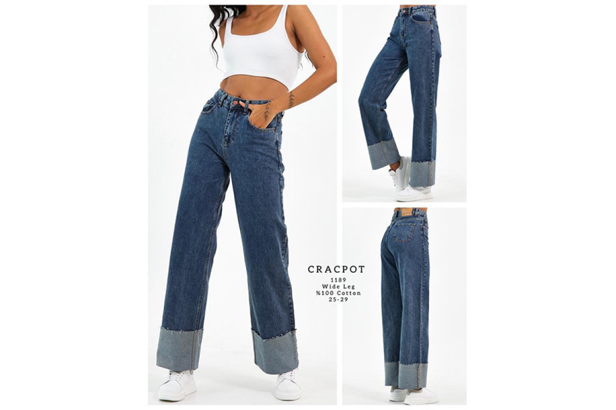 Фото Джинсы женские CRACPOT JEANS 1189 WIDE LEG Турция from official site OSKAR™