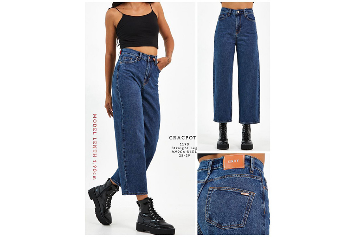 Фото Джинси жіночі CRACPOT JEANS 1190 STRAIGHT Туреччина from official site OSKAR™