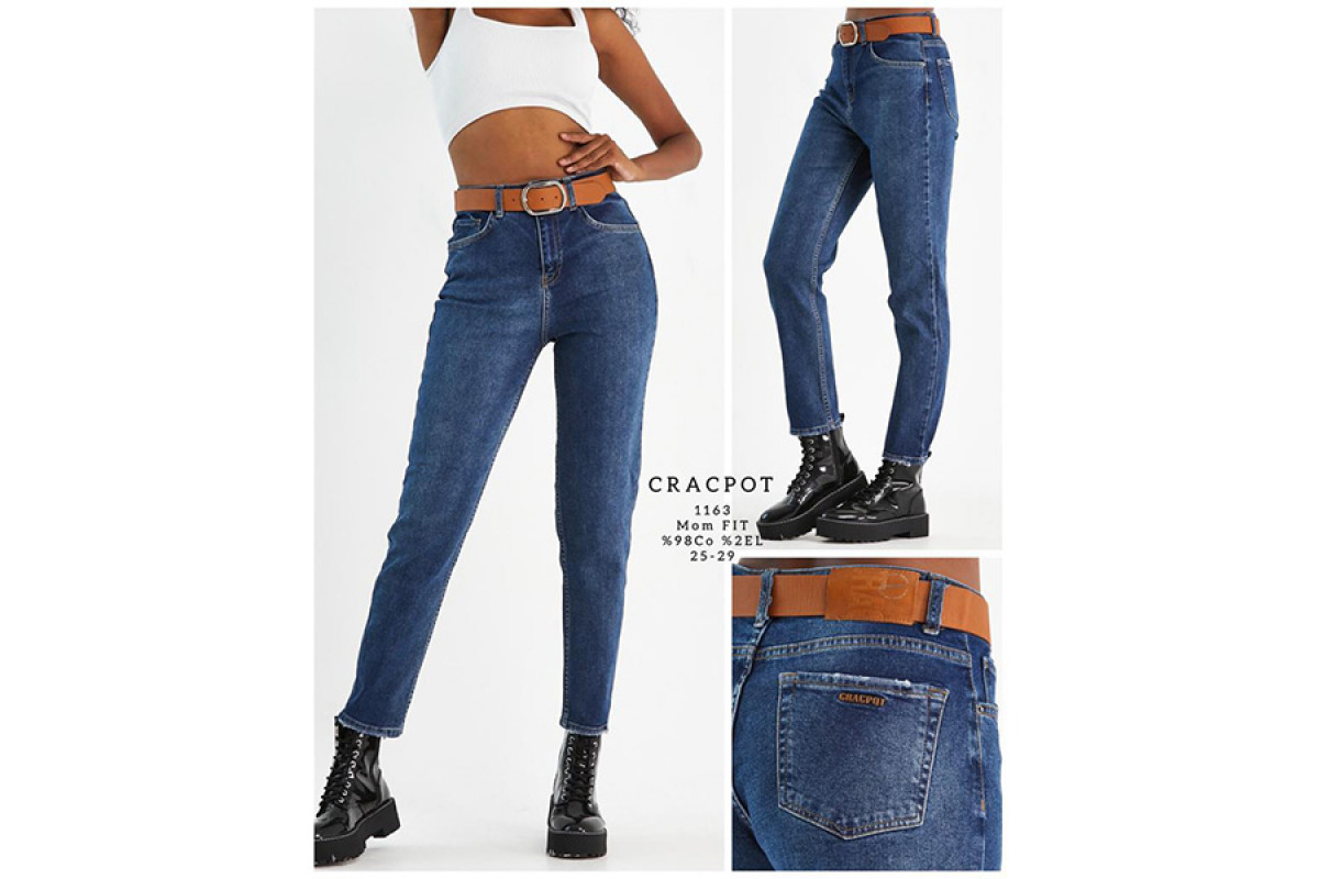 Фото Джинсы женские CRACPOT JEANS 1163 MOM Турция from official site OSKAR™