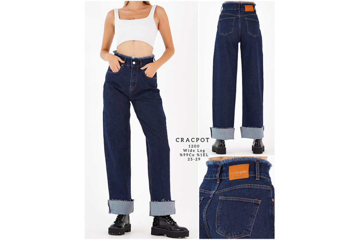 Фото Джинсы женские CRACPOT JEANS 1200 WIDE LEG Турция from official site OSKAR™