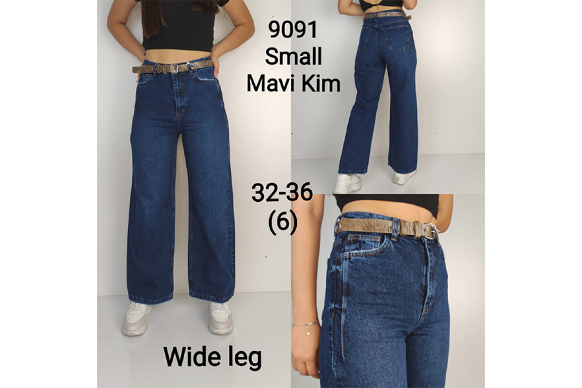 Фото Джинсы женские IT'S BASIC JEANS 9091 WIDE LEG Турция from official site OSKAR™