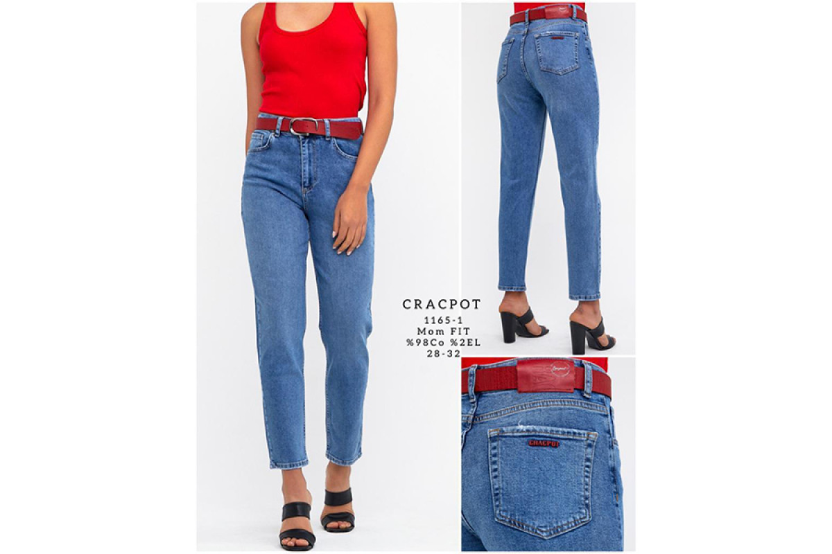 Фото Джинси жіночі CRACKPOT JEANS 1165-1 Mom Fit Туреччина from official site OSKAR™