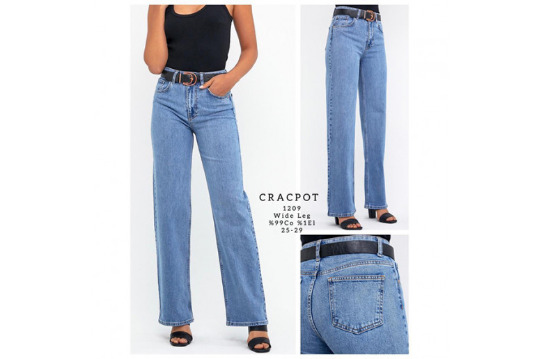 Джинси жіночі CRACKPOT JEANS 1209 Wide Leg Туреччина