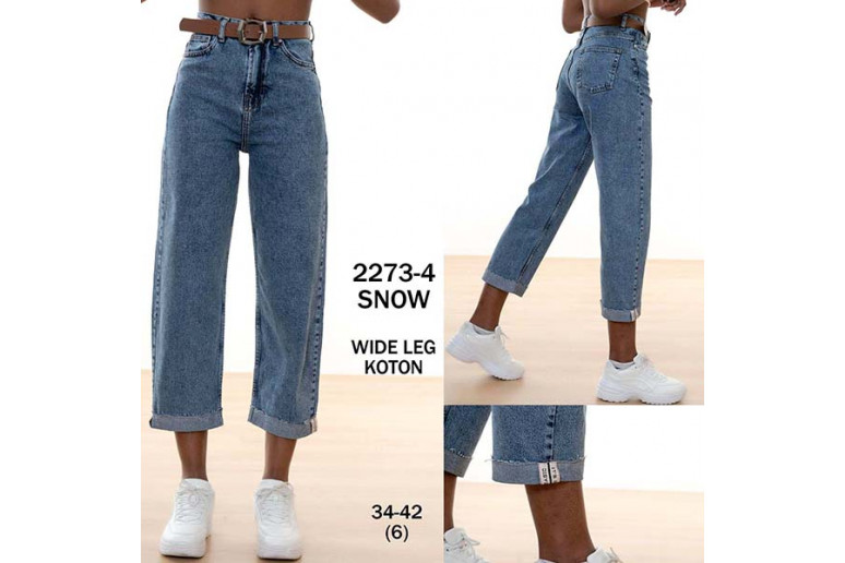 Джинсы женские IT'S BASIC JEANS 2273W Wide Leg Турция