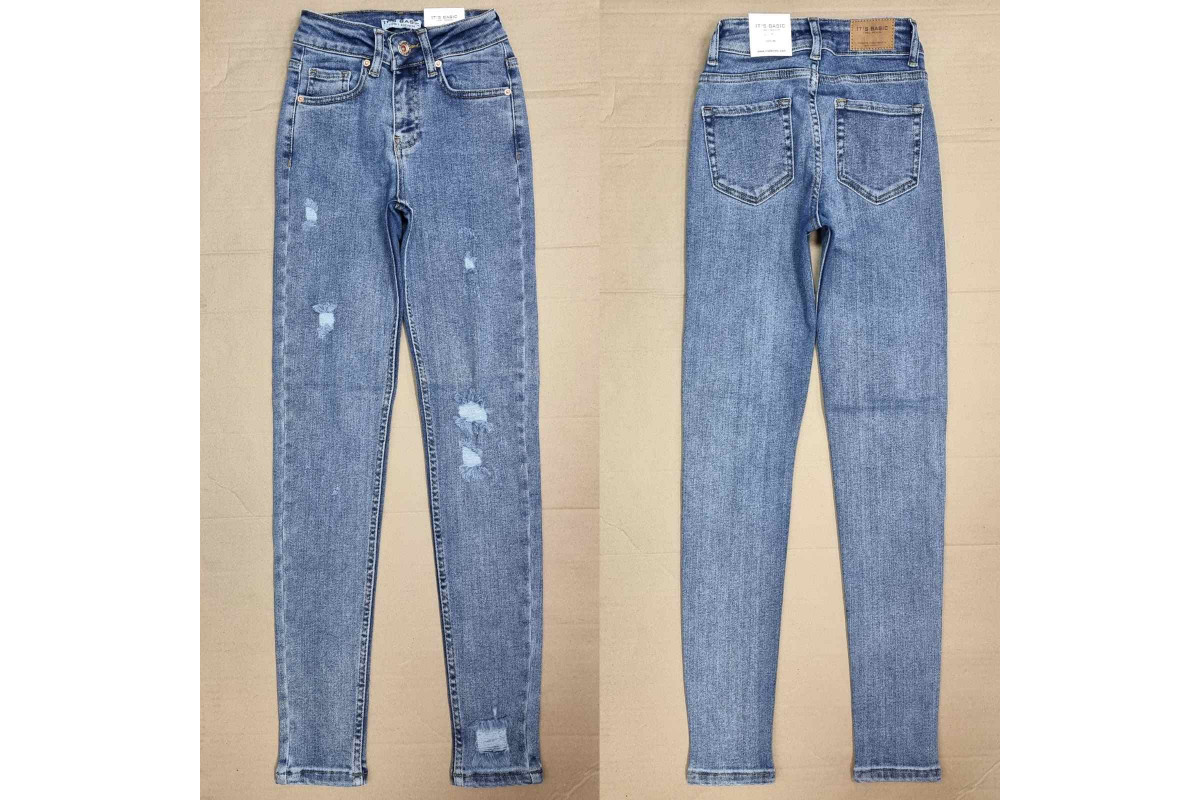 Фото Джинсы женские IT'S BASIC JEANS 1414 SKINNY Турция from official site OSKAR™