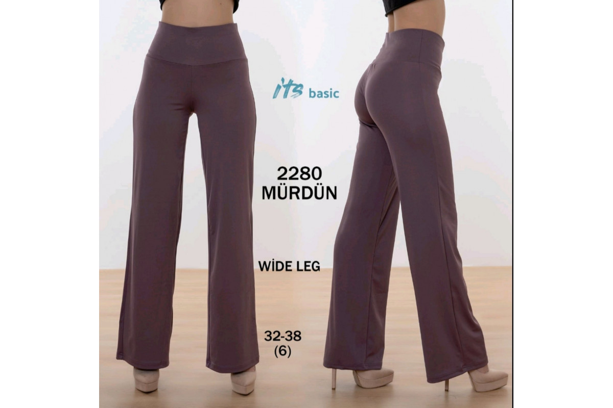 Фото Брюки клеш женские IT'S BASIC WIDE LEG 2280-1 Турция from official site OSKAR™