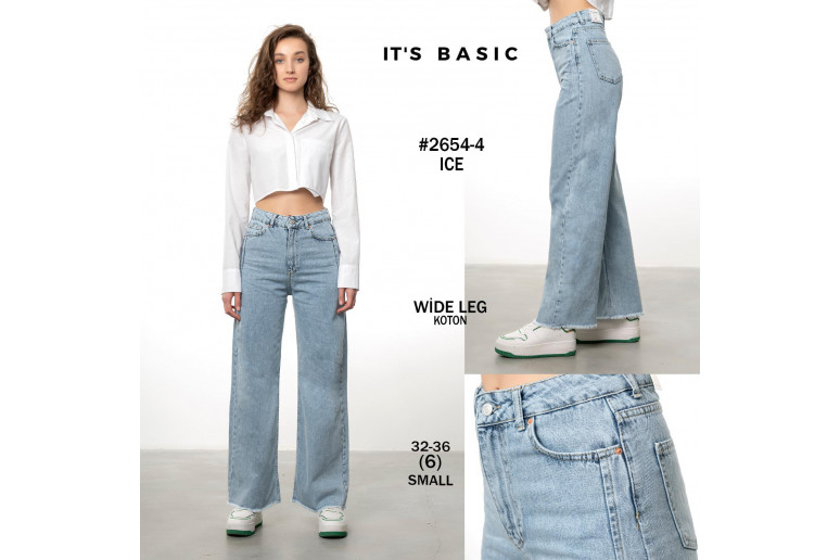 Джинси жіночі IT'S BASIC JEANS 2654-4 Wide Leg Туреччина
