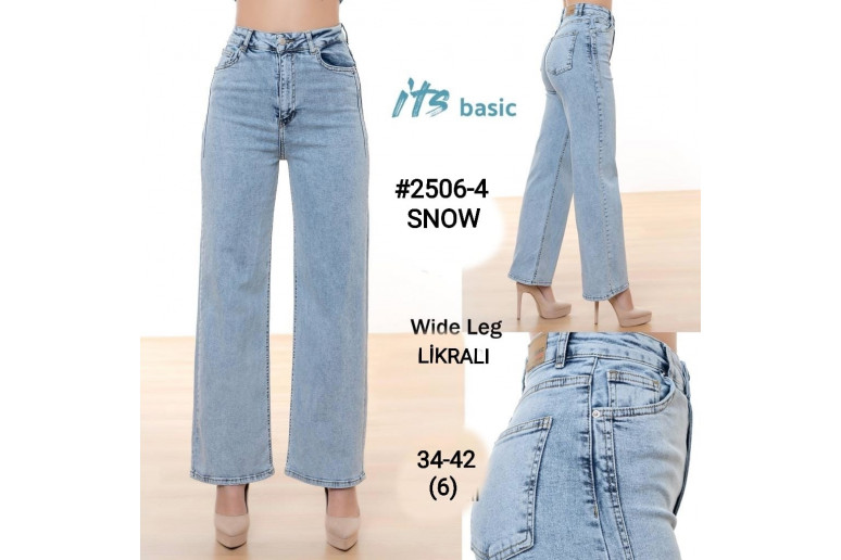 Джинсы женские IT'S BASIC JEANS 2506-4 Wide Leg Турция