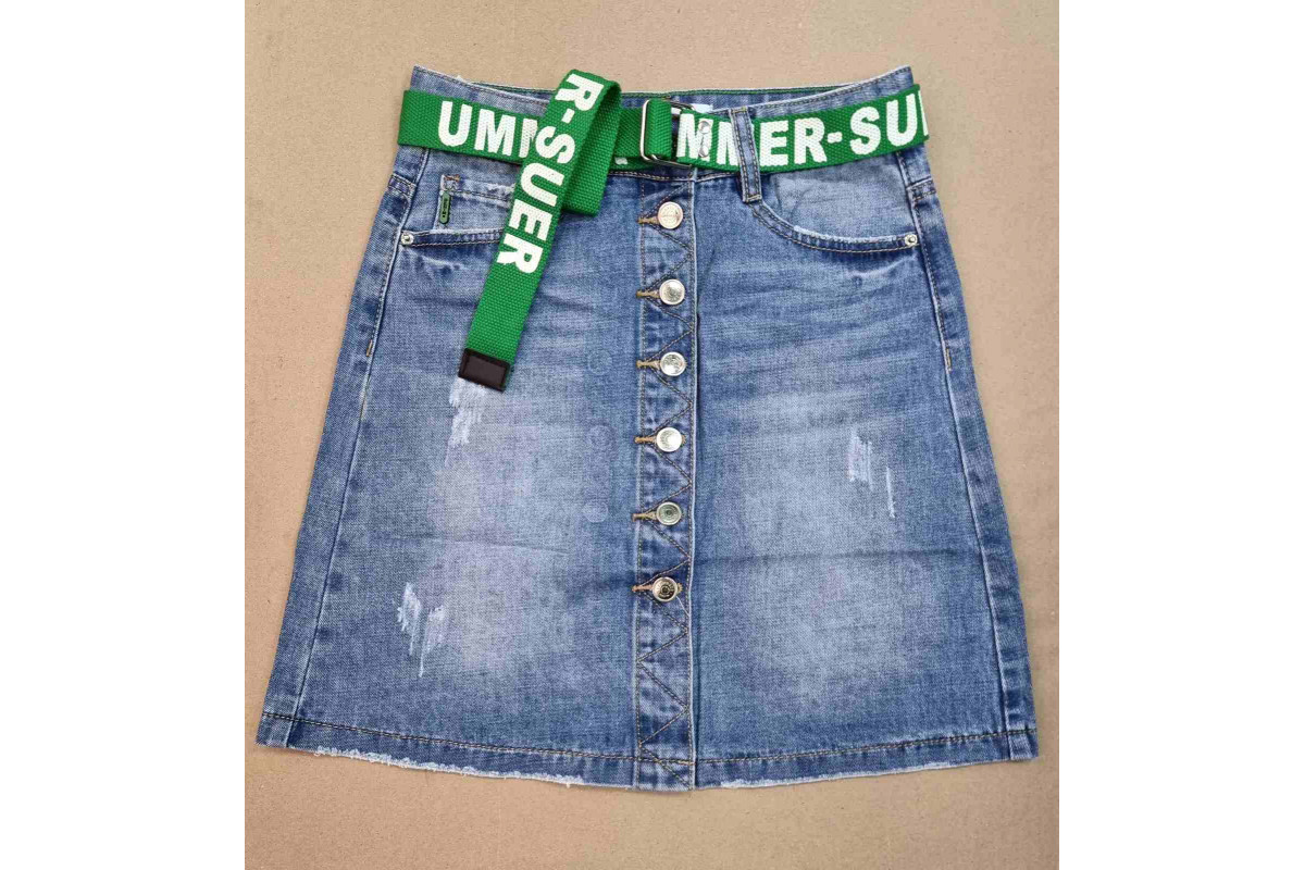 Фото Юбка женская 0011 ZJY JEANS SKIRT Турция from official site OSKAR™