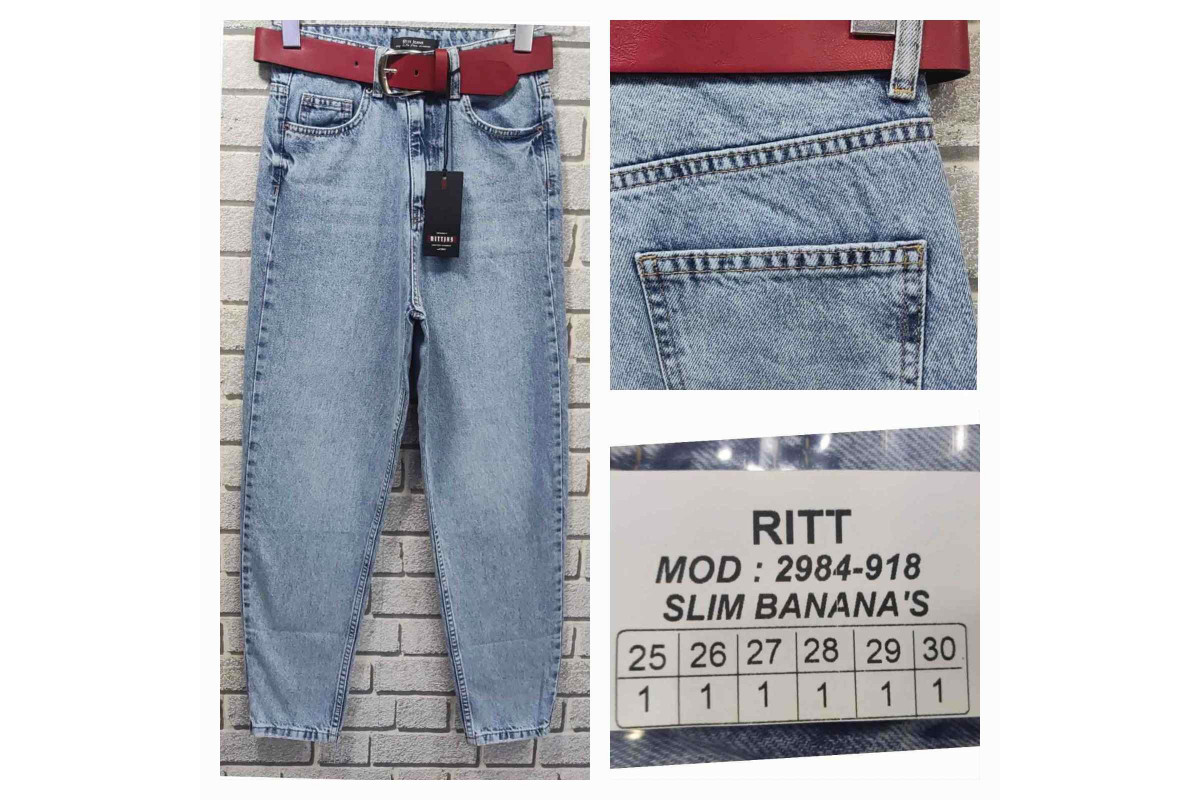 Фото Джинсы женские RITT JEANS 2984 SLIM BANANA'S from official site OSKAR™
