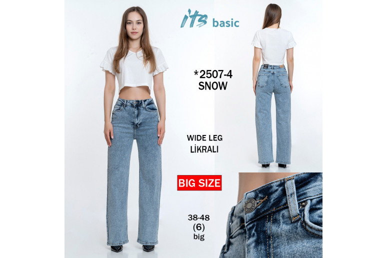 Джинси жіночі IT'S BASIC JEANS 2507 Wide Leg БЛАКИТНИЙ