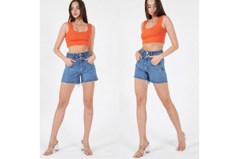 Шорты женские CRACKPOT JEANS 4548 МОМ