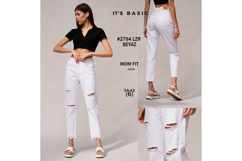 Джинси жіночі IT'S BASIC JEANS 2794 МОМ FIT