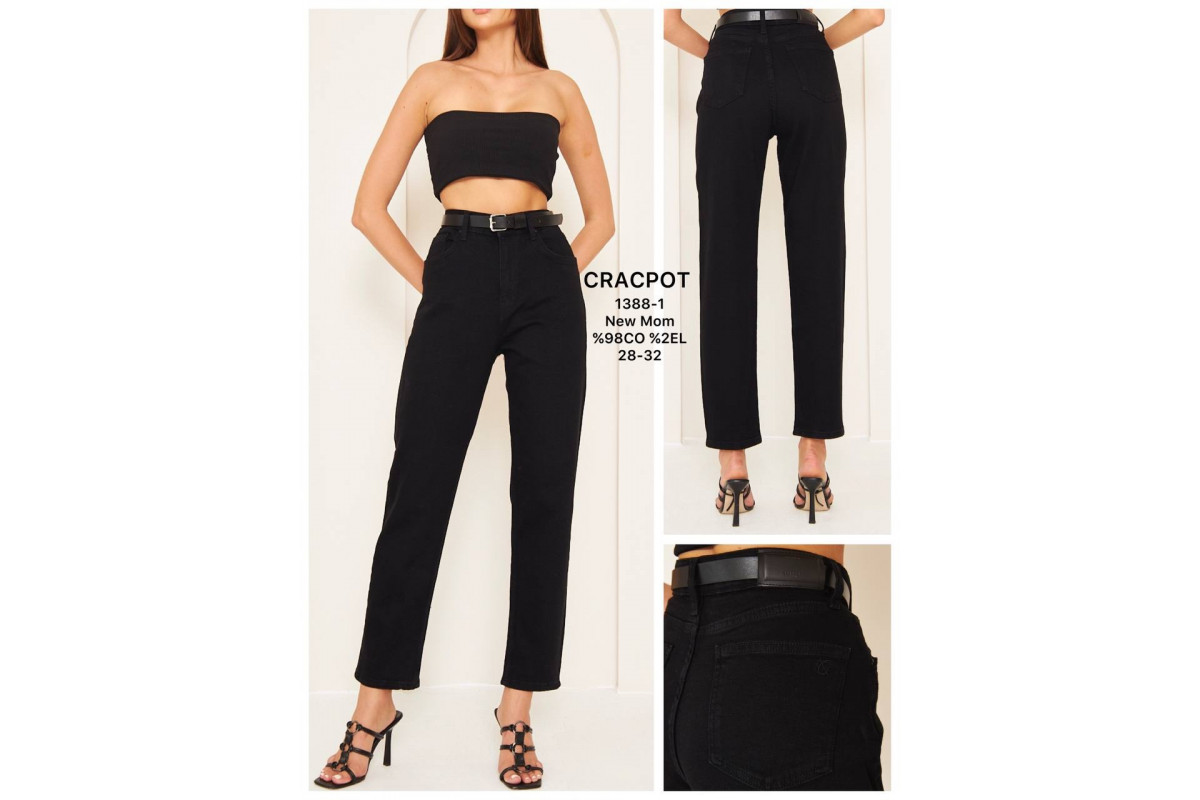 Фото Джинси жіночі CRACPOT JEANS 1388-1 MOM from official site OSKAR™