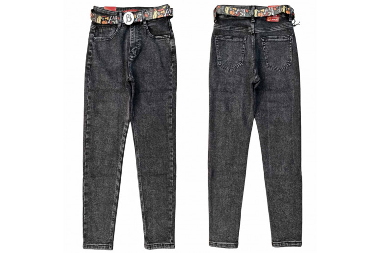 Джинсы женские VANVER JEANS 81780 MOM FIT на байке