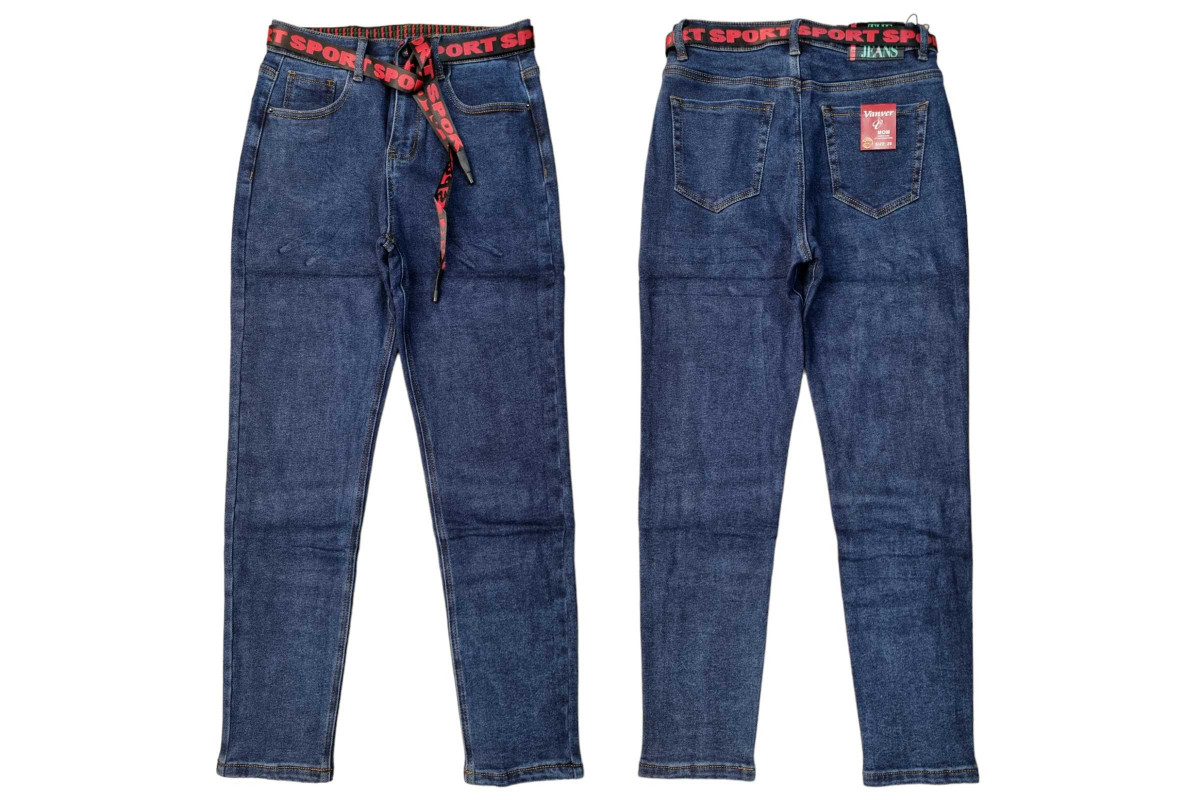 Фото Джинсы женские VANVER JEANS 8950 MOM на байке from official site OSKAR™