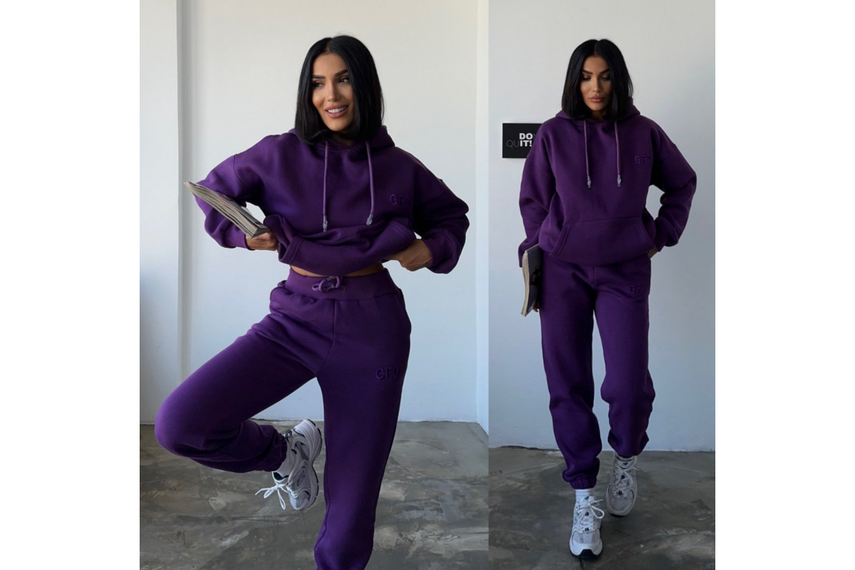 Фото Спортивный костюм женский BASCO FASHION 501 на флисе фиолетовый from official site OSKAR™
