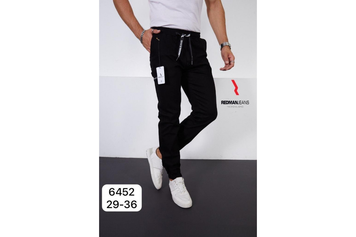 Фото Джинси чоловічі REDMAN JEANS 6452 KARGO Чорний from official site OSKAR™