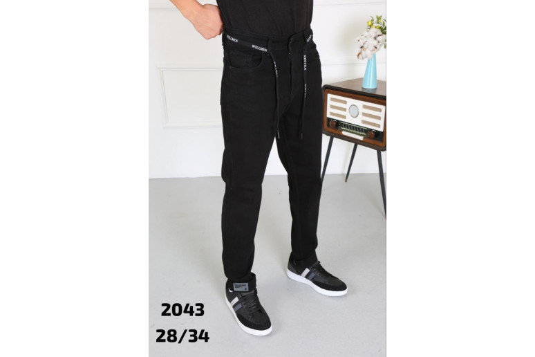 Джинси чоловічі WILLMEN (REDMAN) JEANS 2043 МОМ ЧОРНИЙ