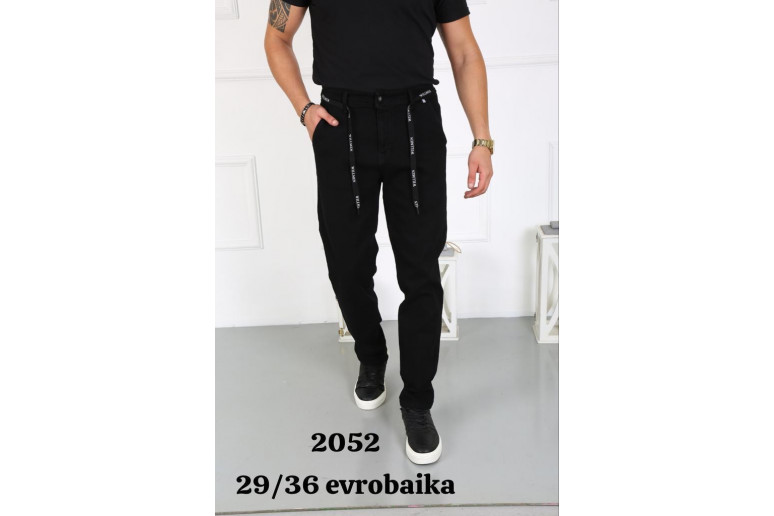 Джинси чоловічі WILLMEN (REDMAN) JEANS 2052 МОМ ЄВРОБАЙКА ЧОРНИЙ