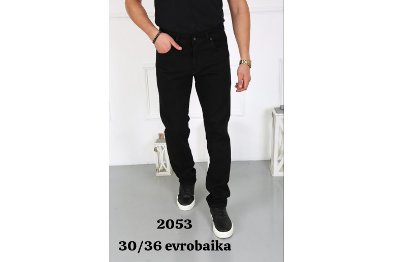 Джинси чоловічі WILLMEN (REDMAN) JEANS 2053 REGULAR ЄВРОБАЙКА ЧОРНИЙ
