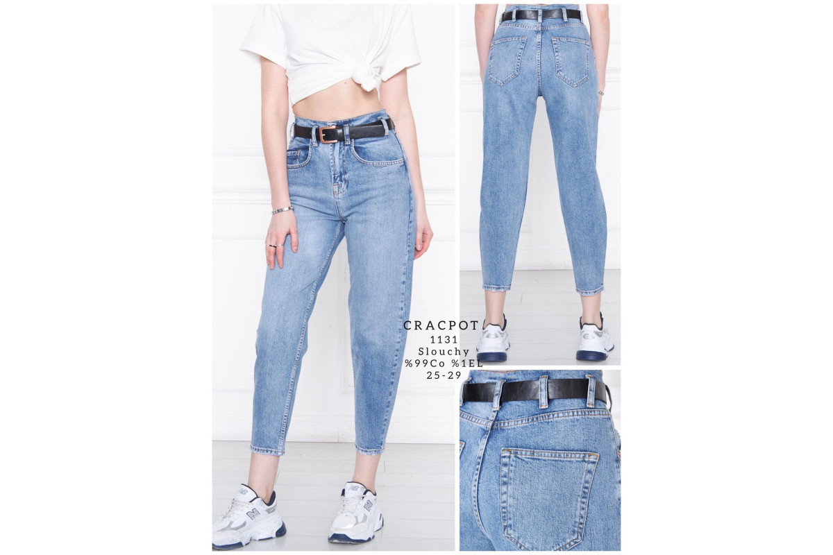 Фото Джинсы женские CRACPOT JEANS 1131 SLOUCHY Голубой from official site OSKAR™