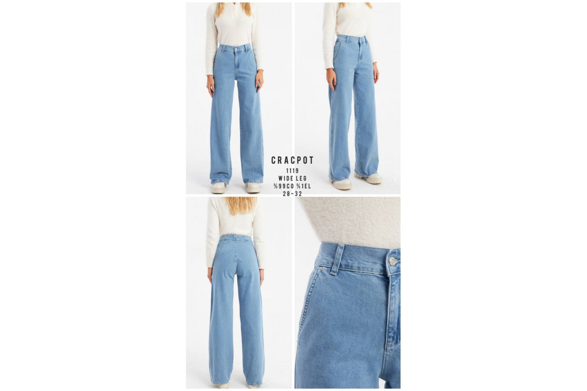 Фото Джинсы женские CRACPOT JEANS 1199 WIDE LEG from official site OSKAR™