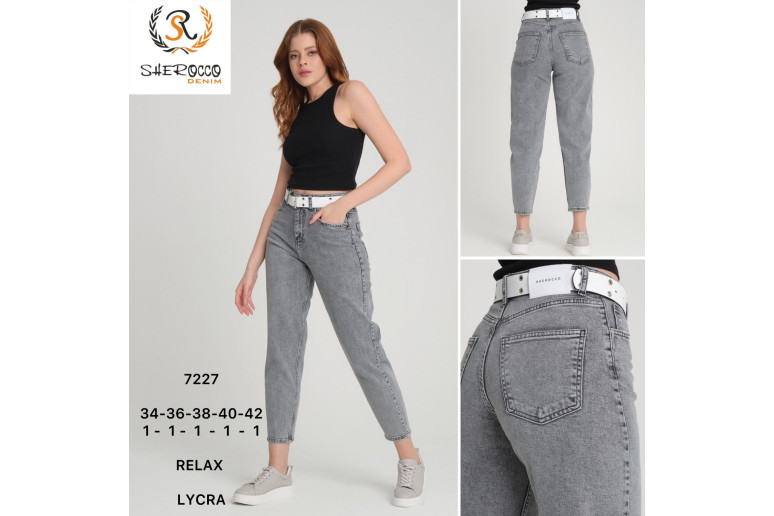 Джинсы женские SHEROCCO JEANS 7227 RELAX MOM