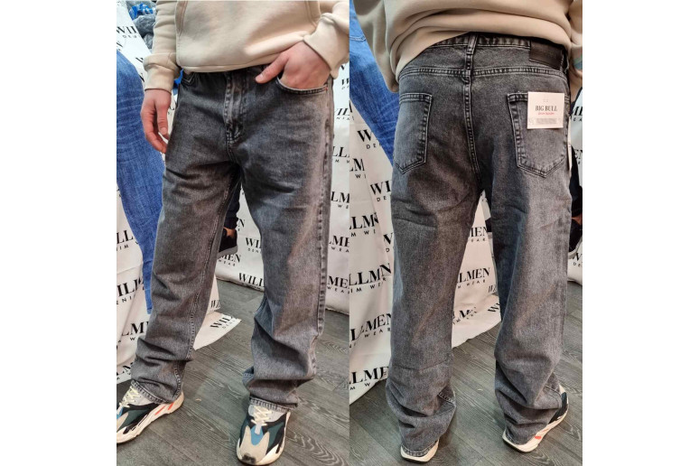 Джинсы мужские 200-01 BIG BULL DENIM BAGGY JEANS СЕРЫЙ