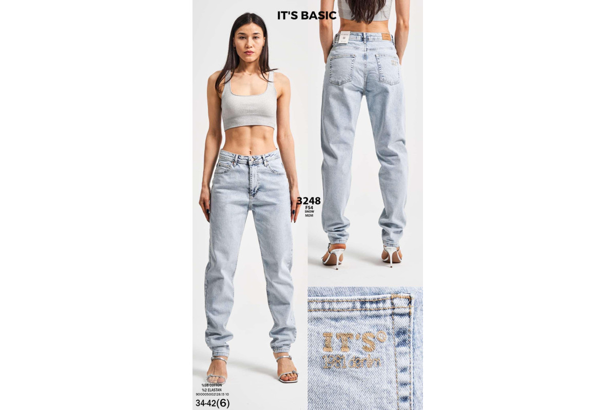 Фото Джинсы женские IT'S BASIC JEANS 3248 МОМ FIT from official site OSKAR™