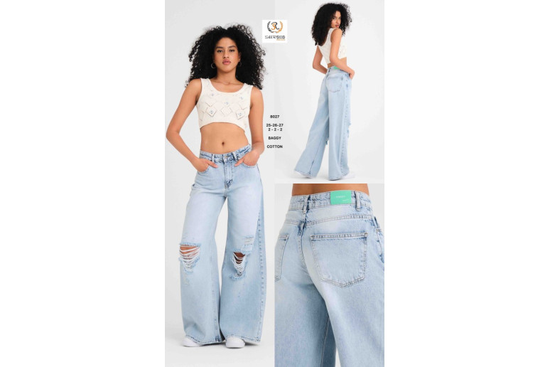 Джинси жіночі SHEROCCO JEANS 8027 WIDE LEG