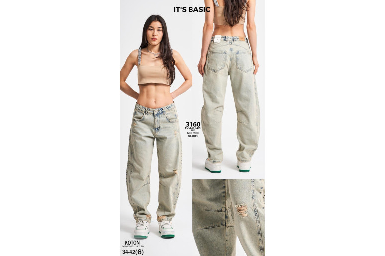 Джинсы женские IT'S BASIC JEANS 3160 SKATER TINT