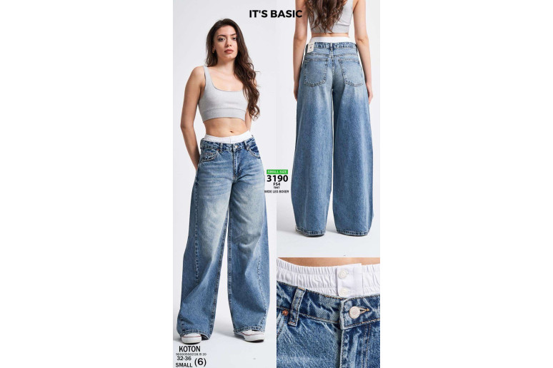 Джинси жіночі IT'S BASIC JEANS 3190 WIDE LEG BOXER