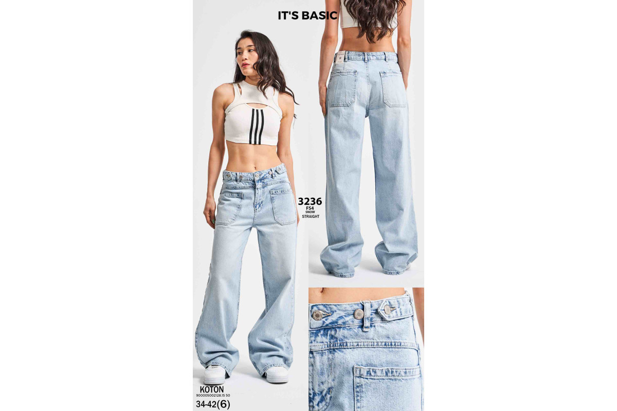 Фото Джинси жіночі IT'S BASIC JEANS 3236 STRAIGHT FIT from official site OSKAR™