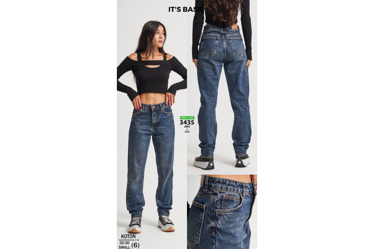 Фото Джинси жіночі IT'S BASIC JEANS 3435 МОМ from official site OSKAR™