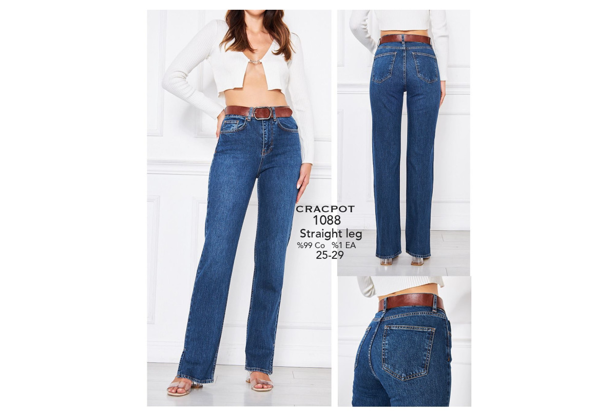 Фото Джинси жіночі CRACPOT JEANS 1088 STRAIGHT LEG СИНІЙ from official site OSKAR™